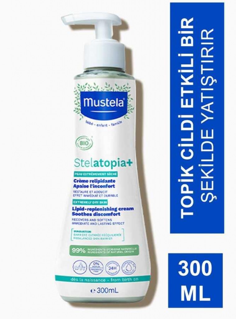 Mustela Stelatopia (Lipid-Replenishing Cream) Lipit Yenileyici Krem 300 ml.