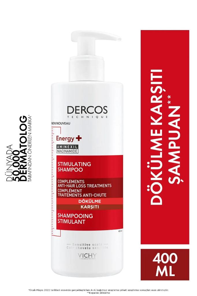 Vichy Dercos Energisant Stimulating Shampoo 400 ml (Saç Dökülmesi Karşıtı)