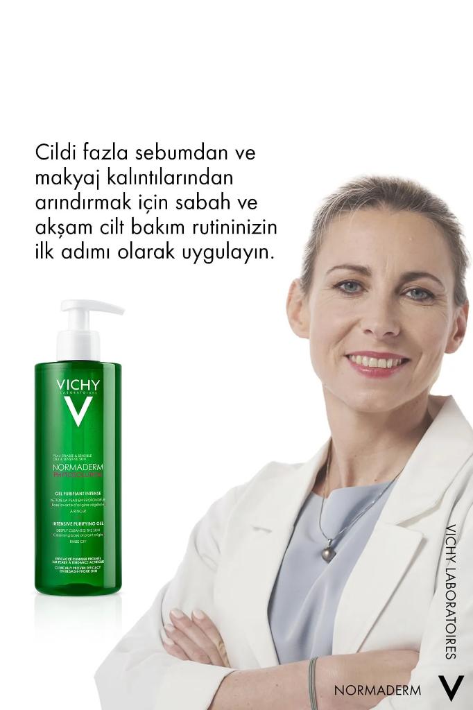 Vichy Normaderm Phytosolution Gel Purifiant İntense 400 ml (Arındırıcı Yüz Temizleme Jeli, Yağlı ve Karma Ciltler)
